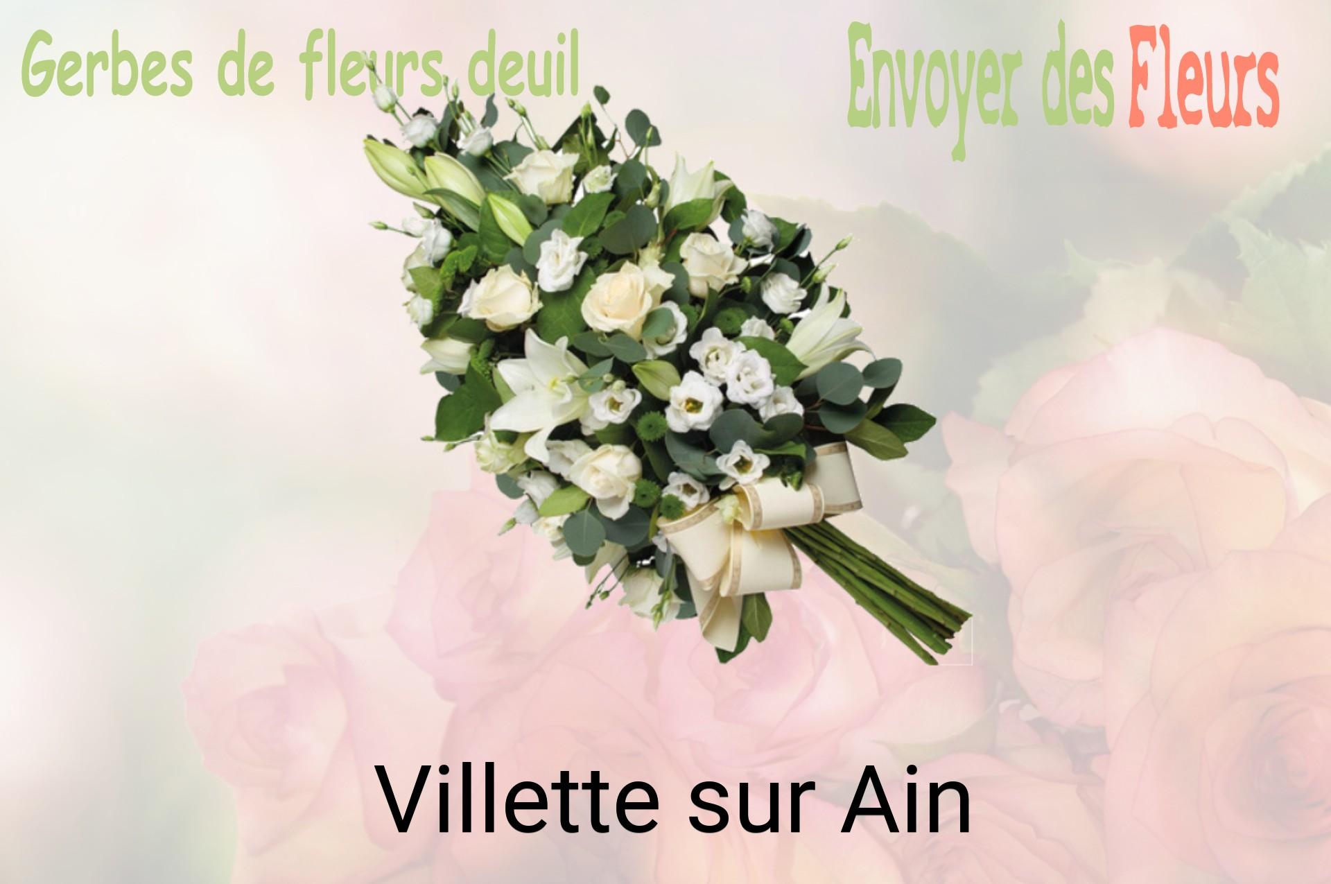Gerbe de fleurs de deuil livrée à Villette-sur-Ain